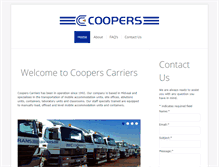 Tablet Screenshot of cooperscarriers.net